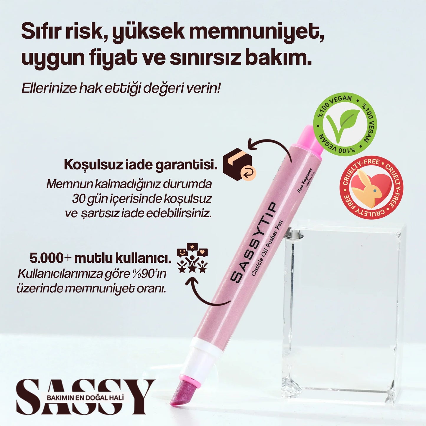 SassyTip 2’si 1 Arada Tırnak Bakım Kalemi
